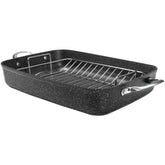The Rock By Starfrit The Rock By Starfrit 17&quot; Roaster With Rack &amp; Stainless Steel Handles Srft060325